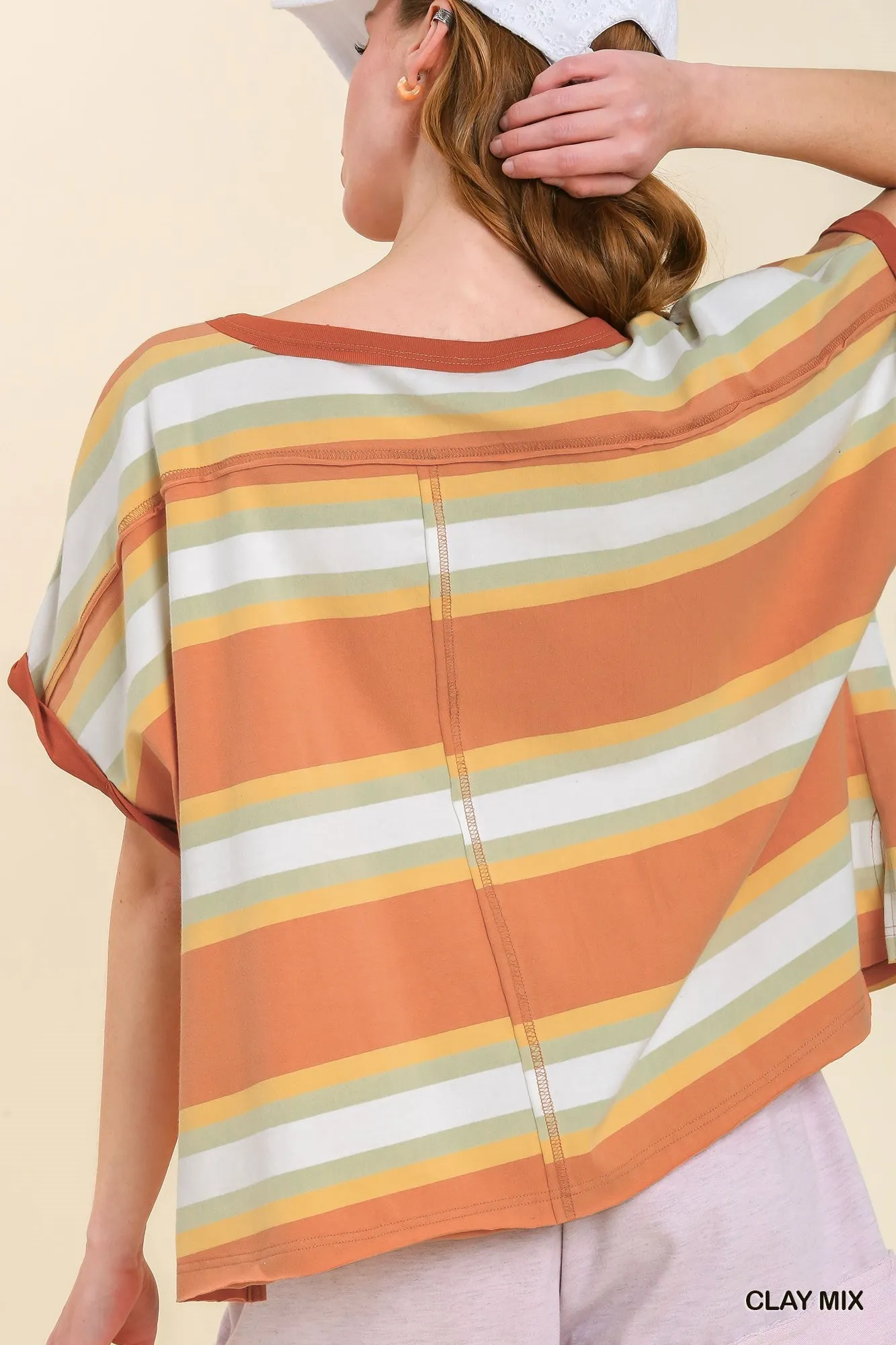 Elle Striped Boxy Top UMGEE