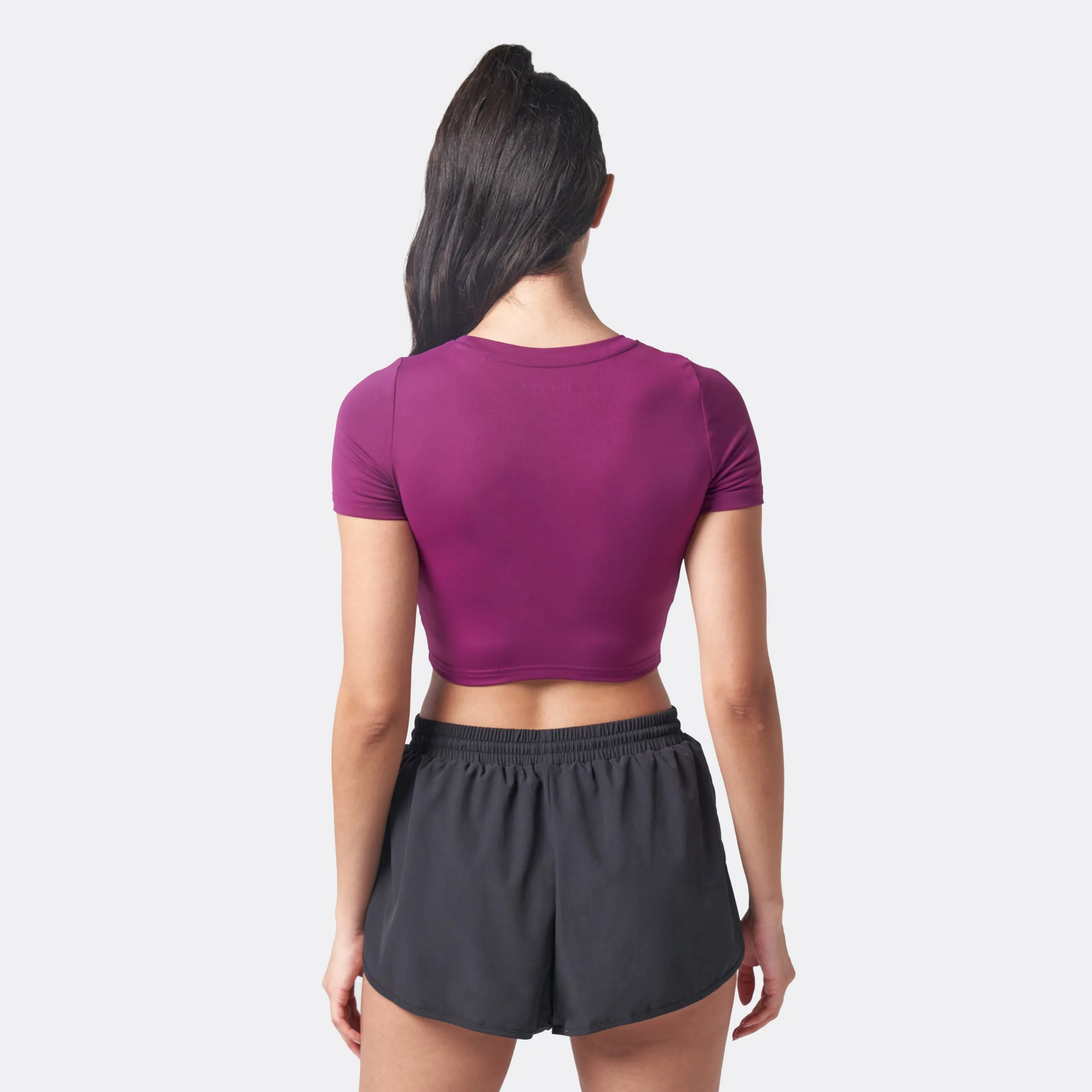 Essential Cropped Tee - Dark Purple