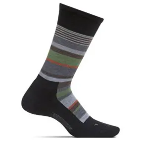 Feetures Be Bold Cushion Crew Black Multi Socks (Men's)