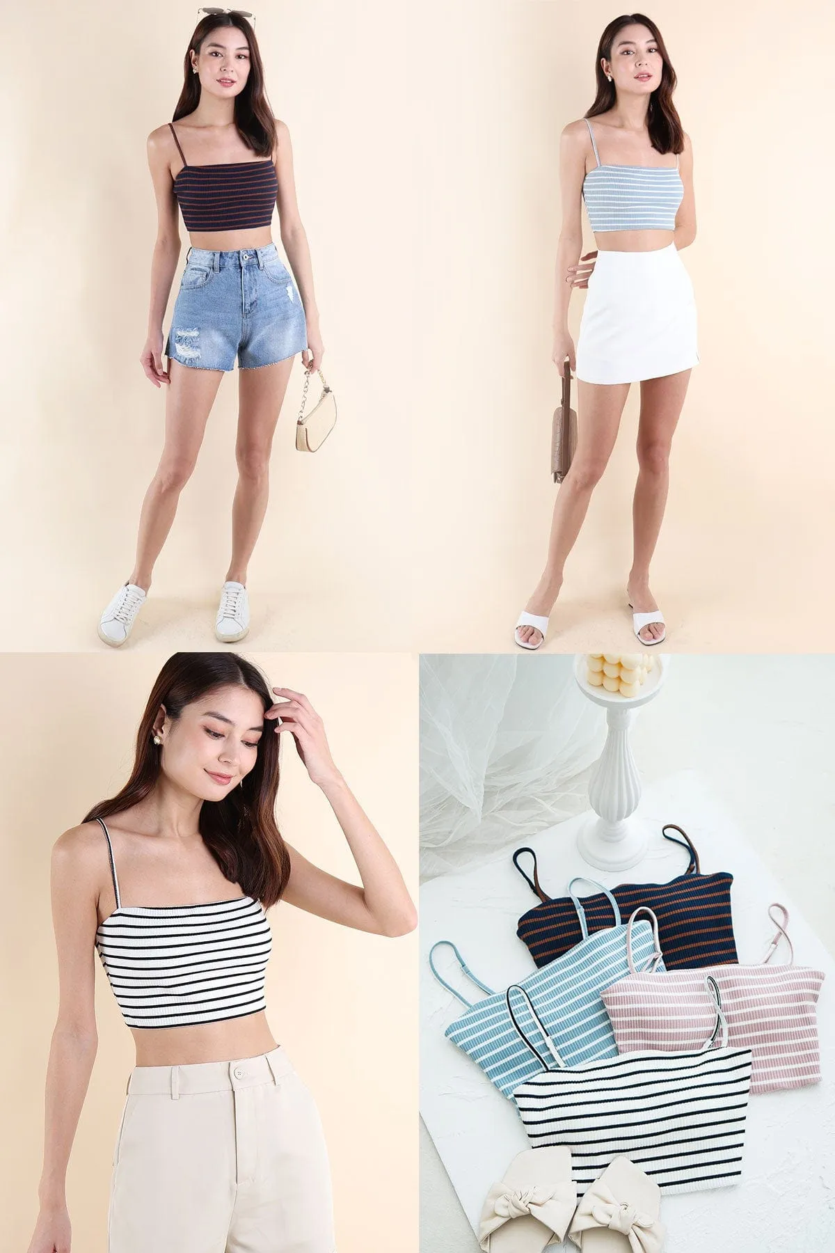 FELIZ STRIPES PADDED TOP IN BUNDLE