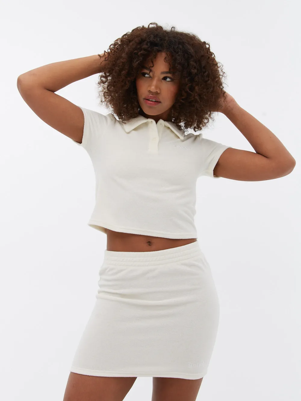 Filby Terry Crop Polo T-Shirt