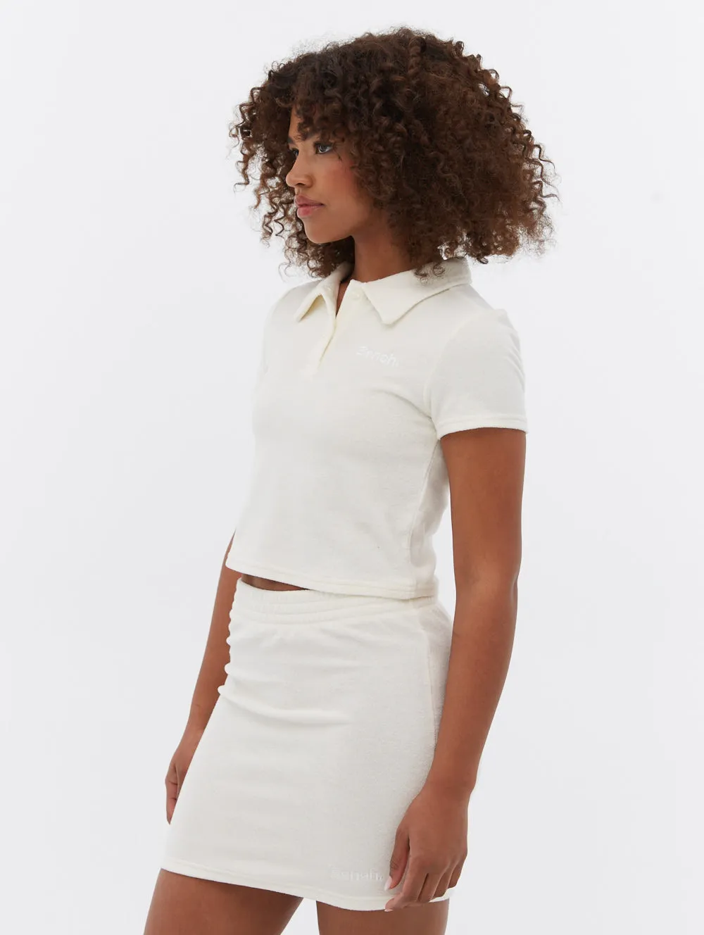 Filby Terry Crop Polo T-Shirt