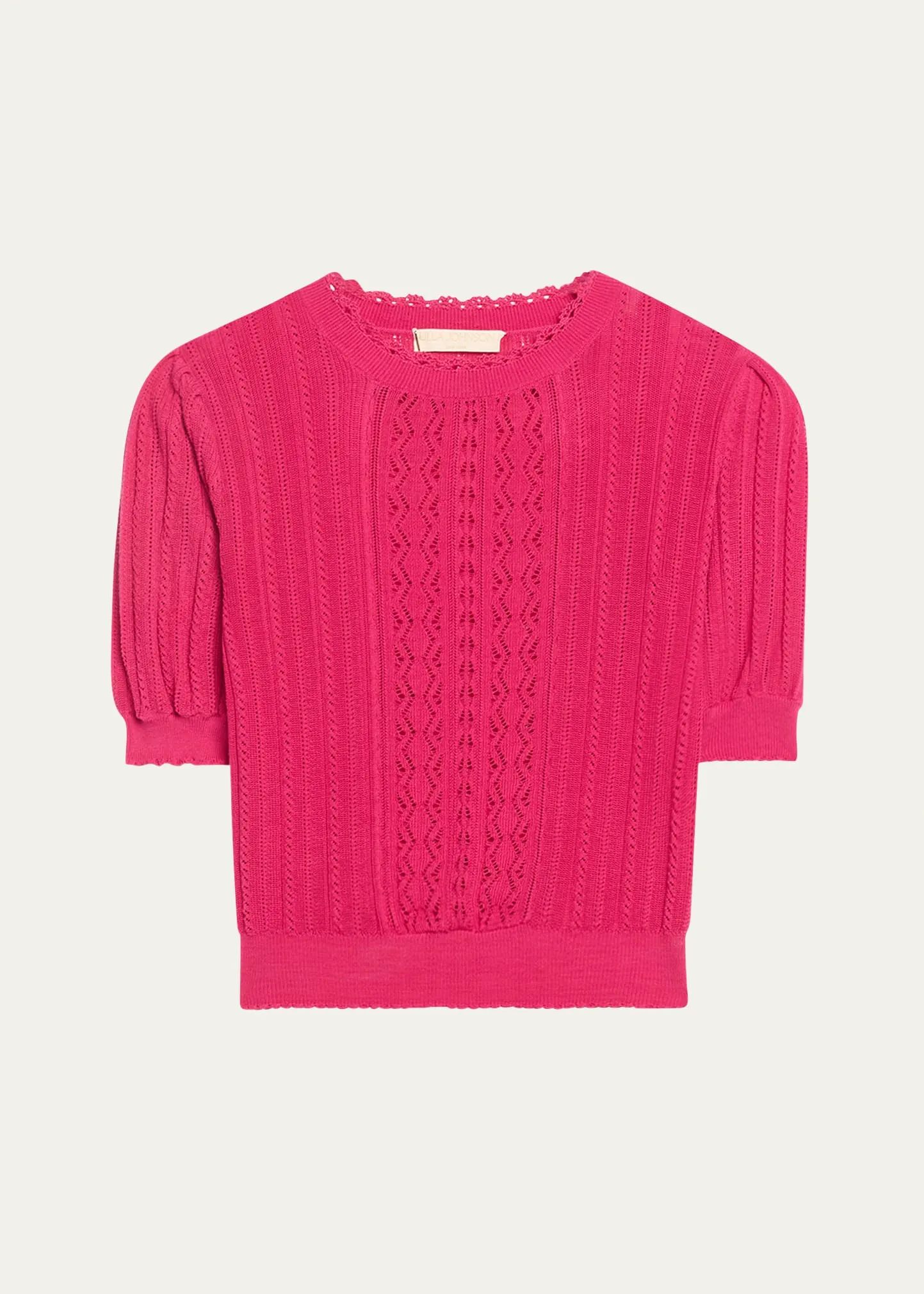 Gemma top Orchid Puff Short-Sleeve Knit Top