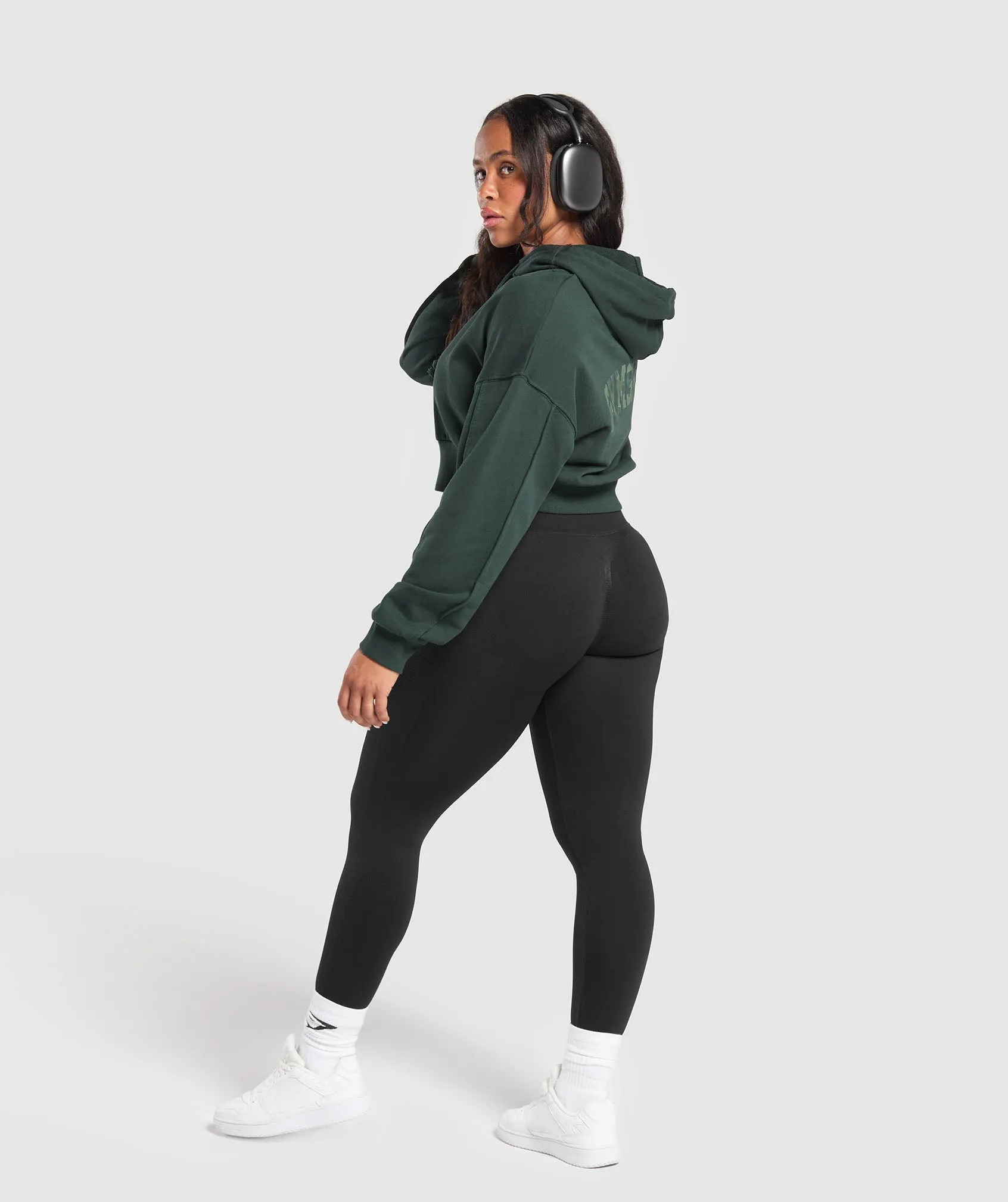 Gymshark Adapt Camo Graphic Hoodie - Victory Green