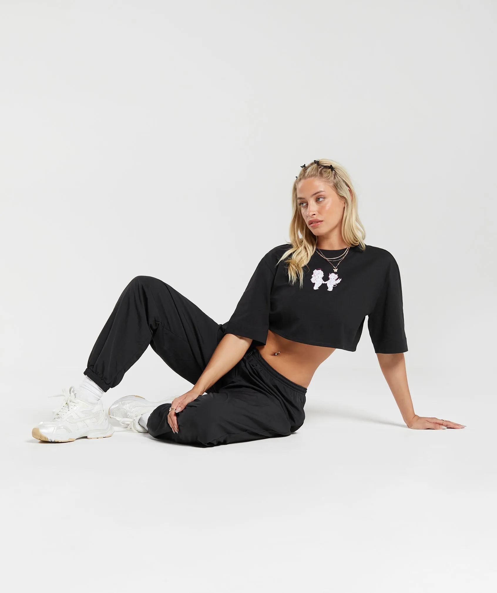 Gymshark Cherub Graphic Crop Top - Black