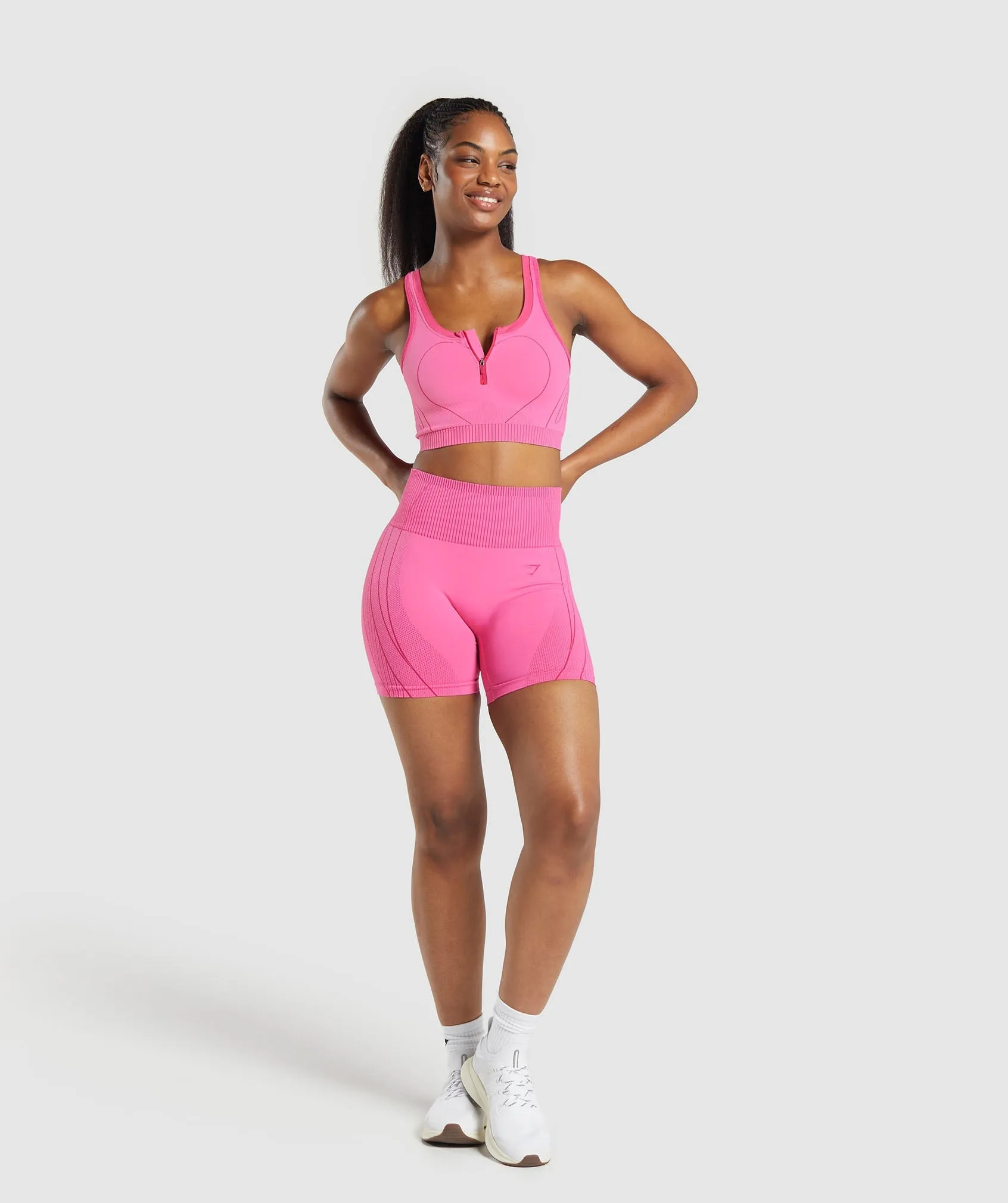 Gymshark Contour Heart Seamless Tank - Fetch Pink/Punk Pink