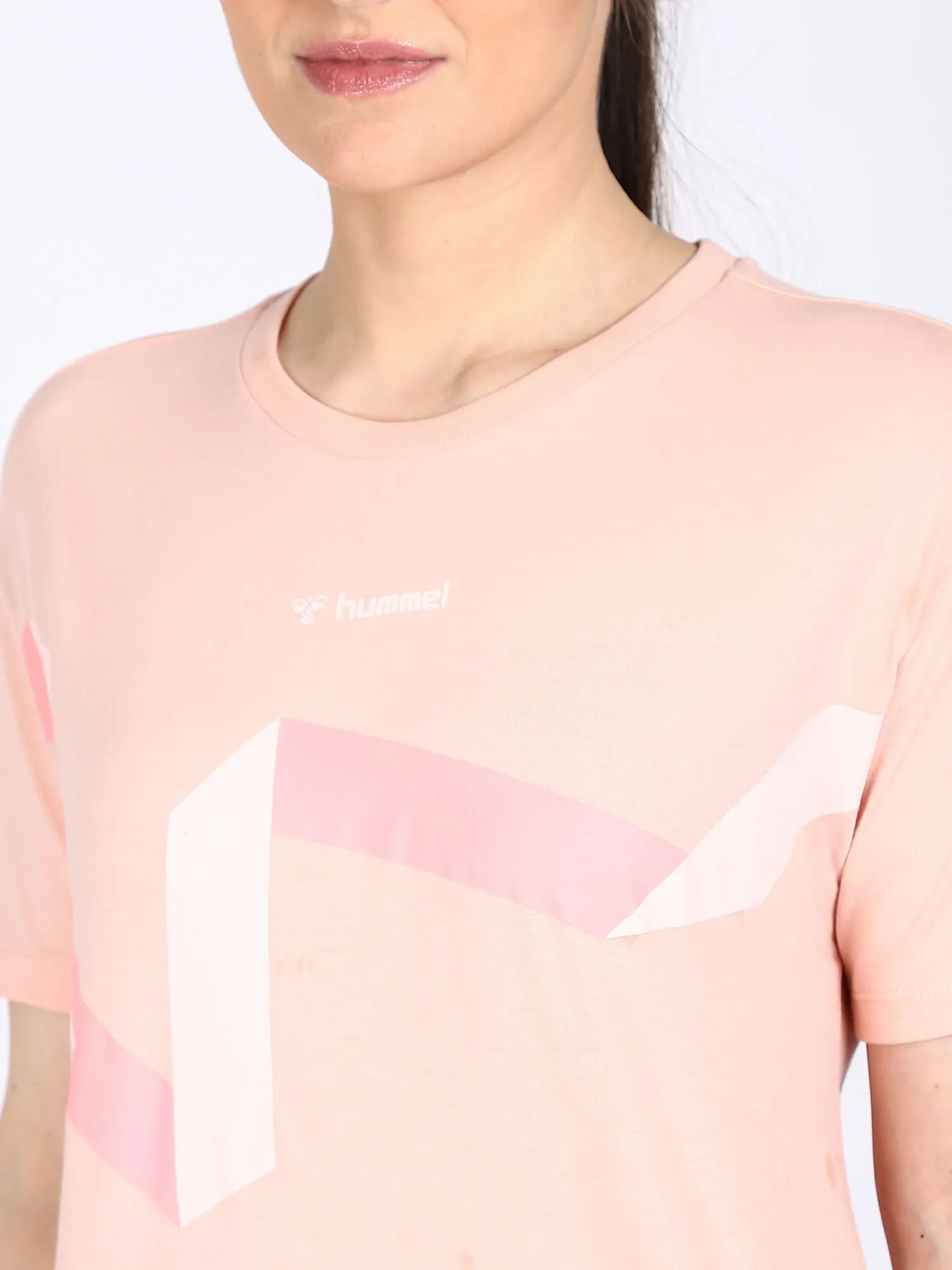 Hannah Women Cotton Pink T-Shirt