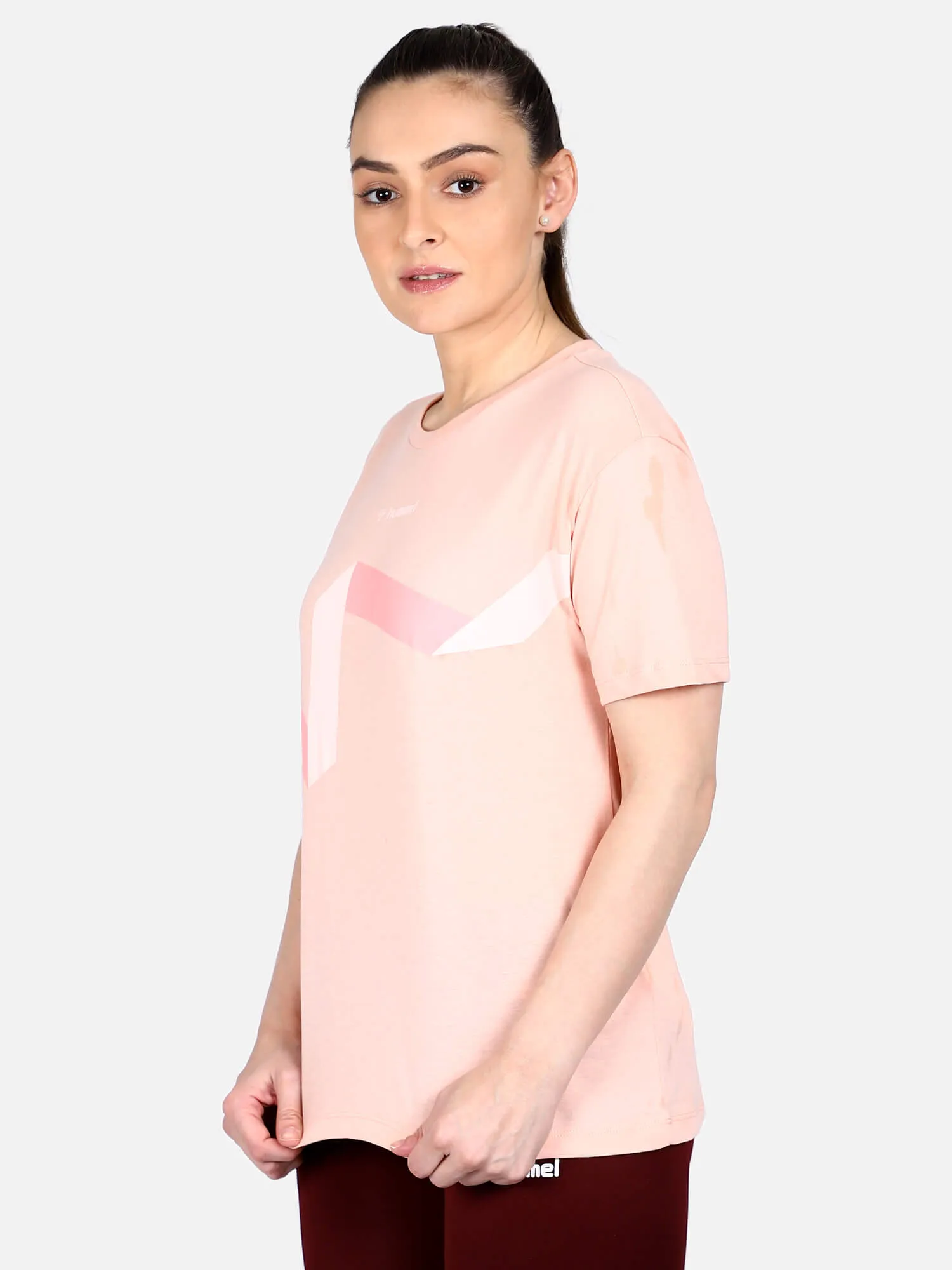 Hannah Women Cotton Pink T-Shirt