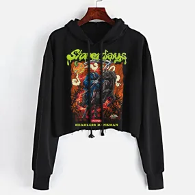 Headless Dankman Crop Top Hoodie