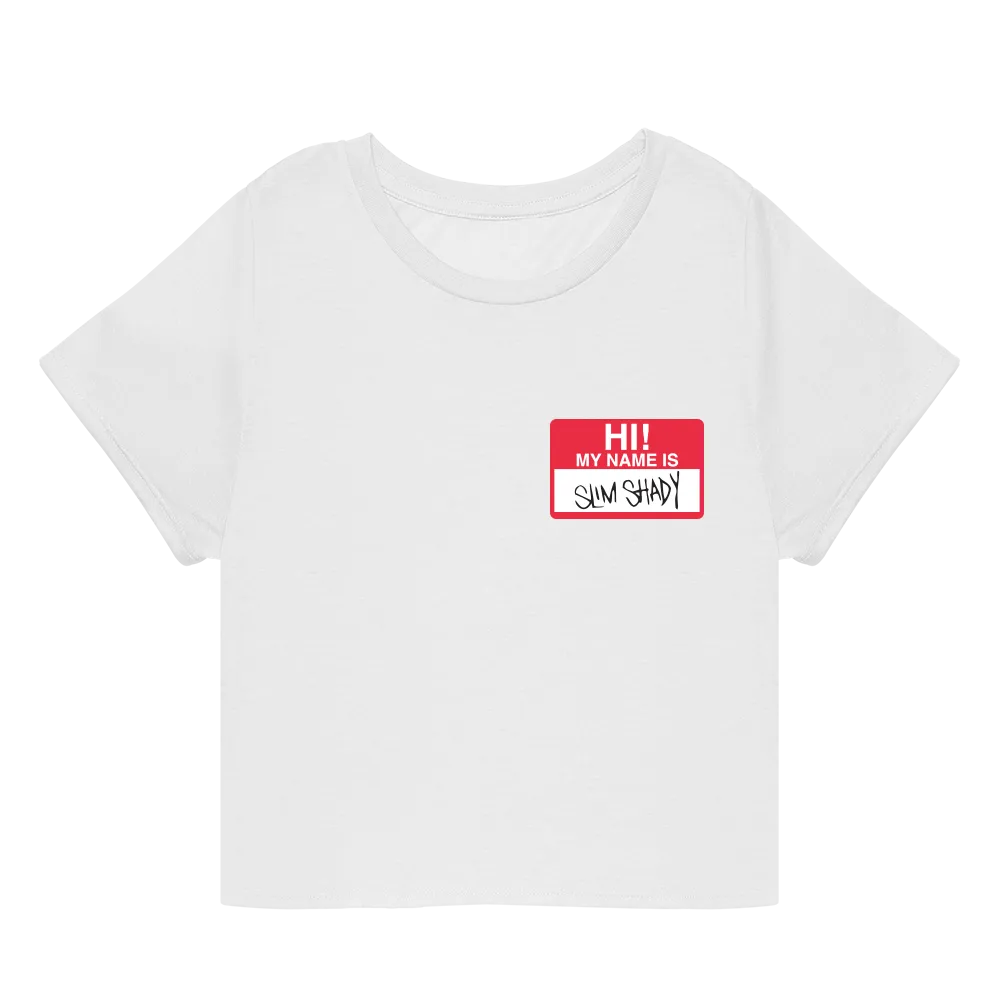 HI! MY NAME IS CROPPED T-SHIRT