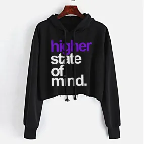 HSOM purps Crop Top Hoodie