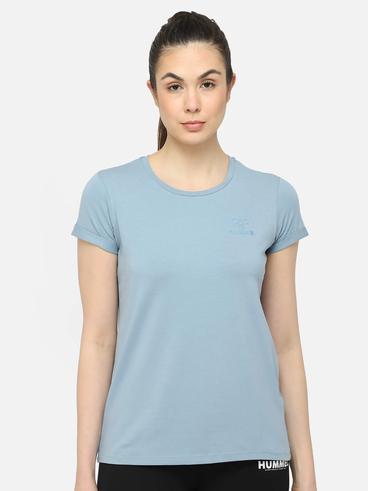 Isobella Women Cotton Blue T-Shirt