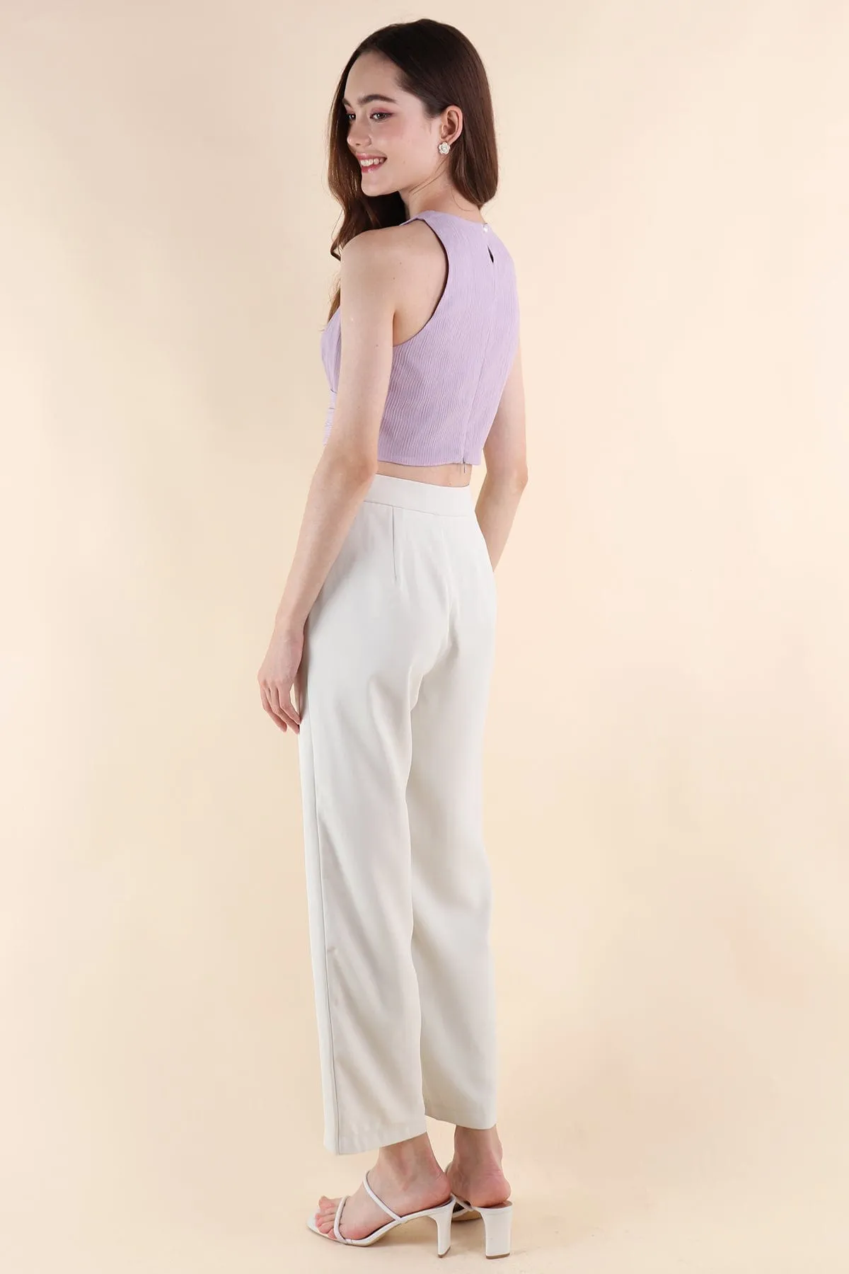 KAI PLEATED TOP IN LILAC