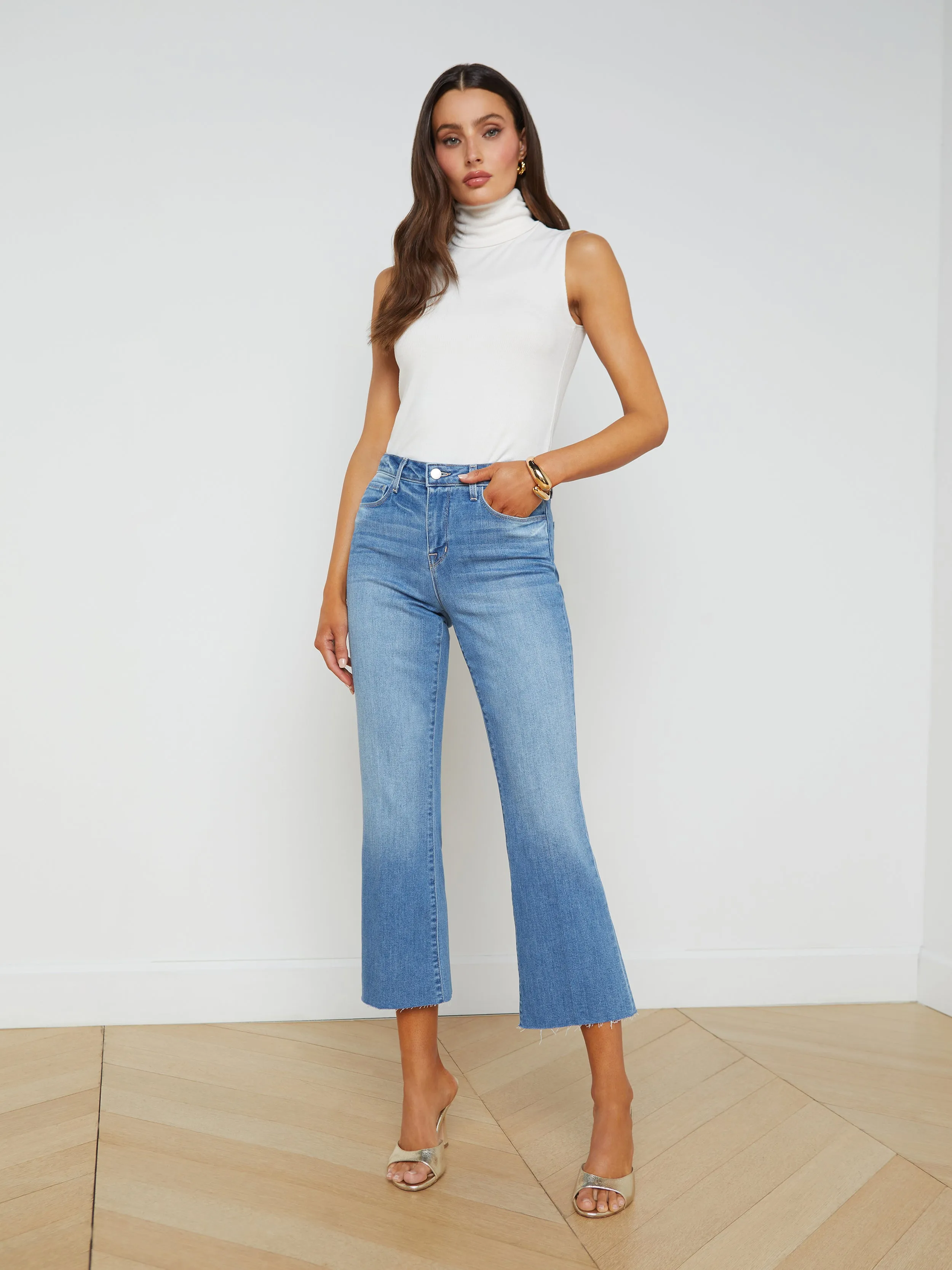 Kendra Cropped Flare Jean