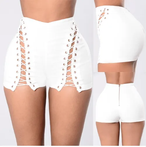 LACE-UP HOT PANTS