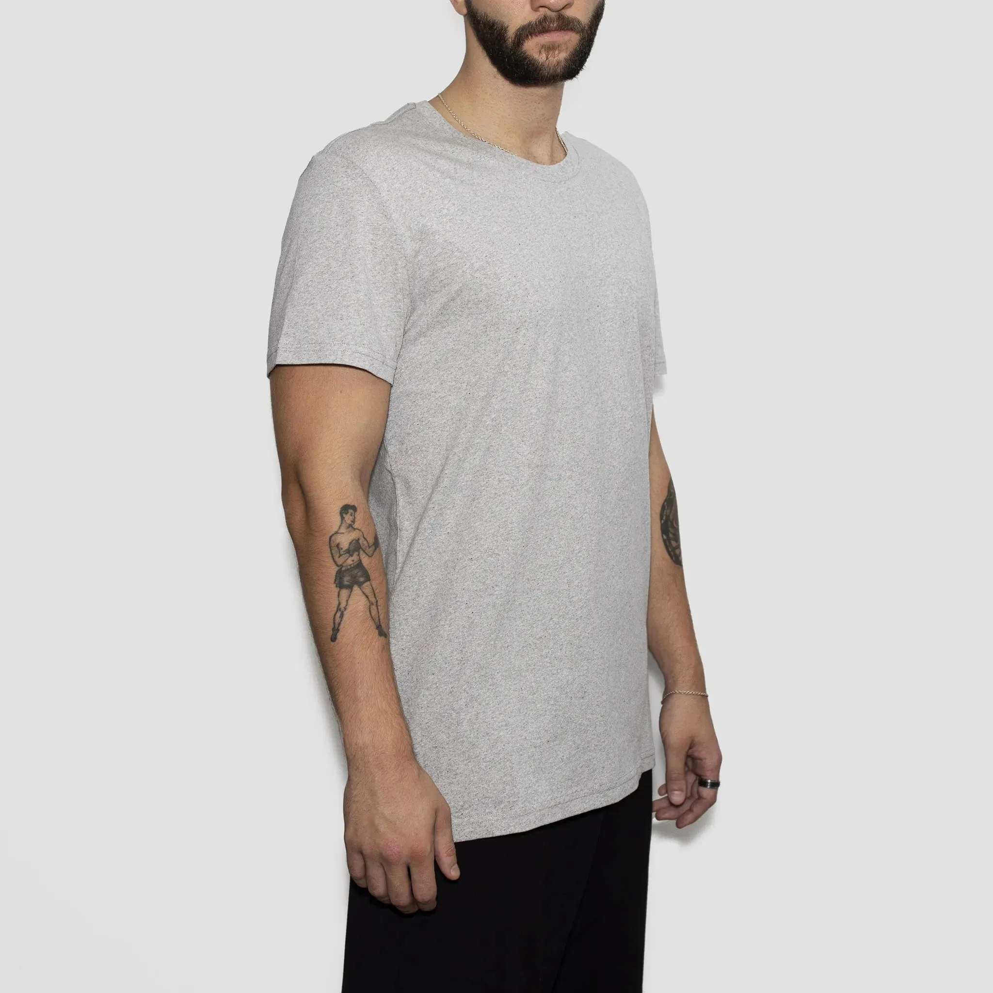 Men’s Recycled Cotton T-Shirt, Heather Grey