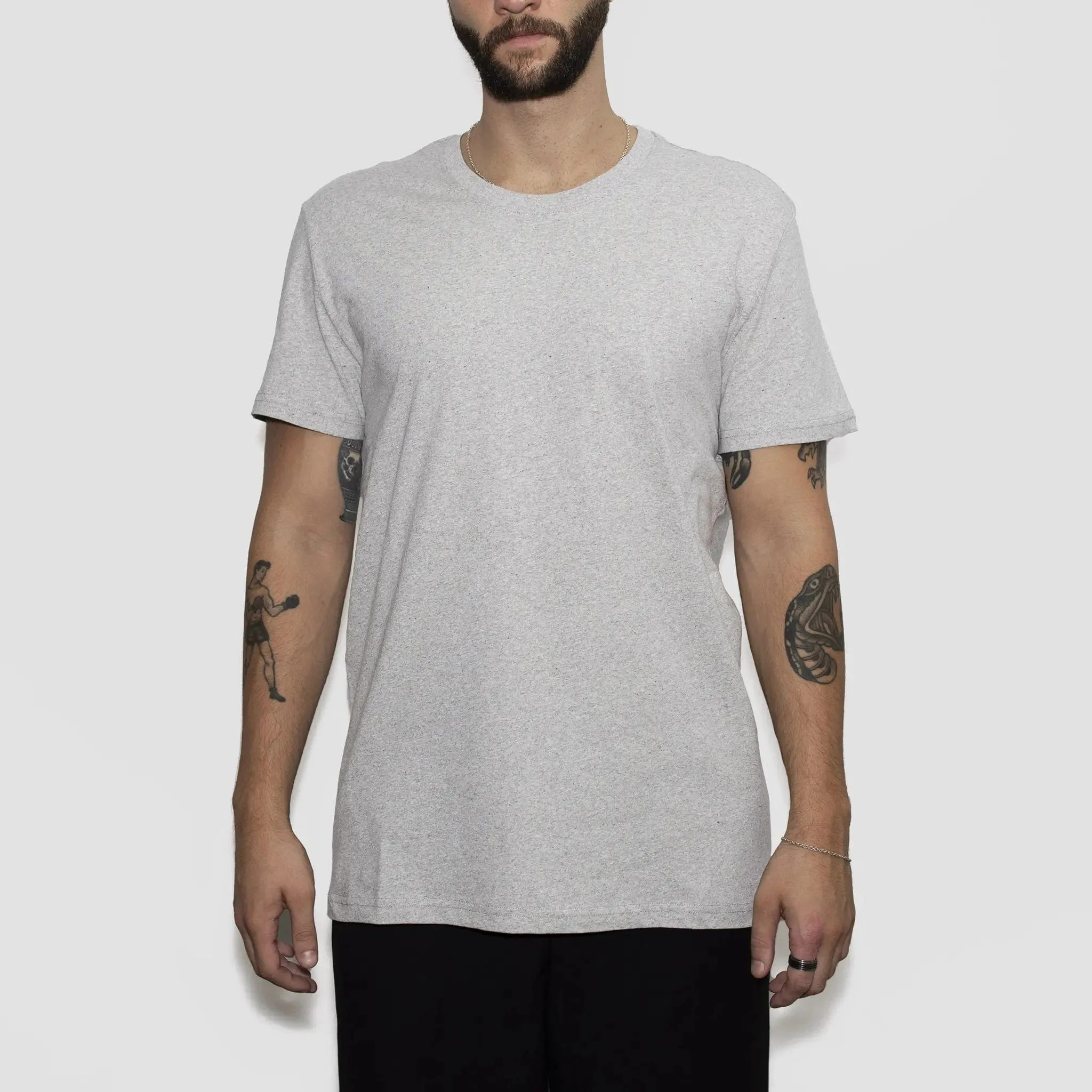 Men’s Recycled Cotton T-Shirt, Heather Grey