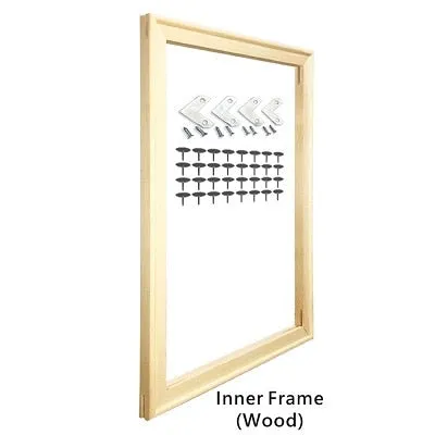 Metal Picture Frame Brushed Black Frosted White Brushed Gold Titanium Silver With Wood Inner Frame Sizes 30x40cm to 60x90cm