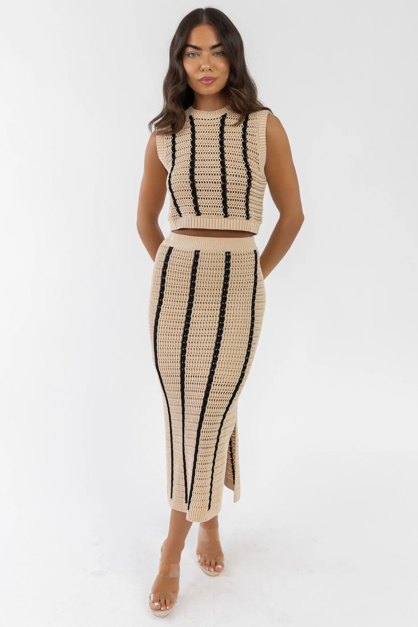 Mila Striped Crochet Set