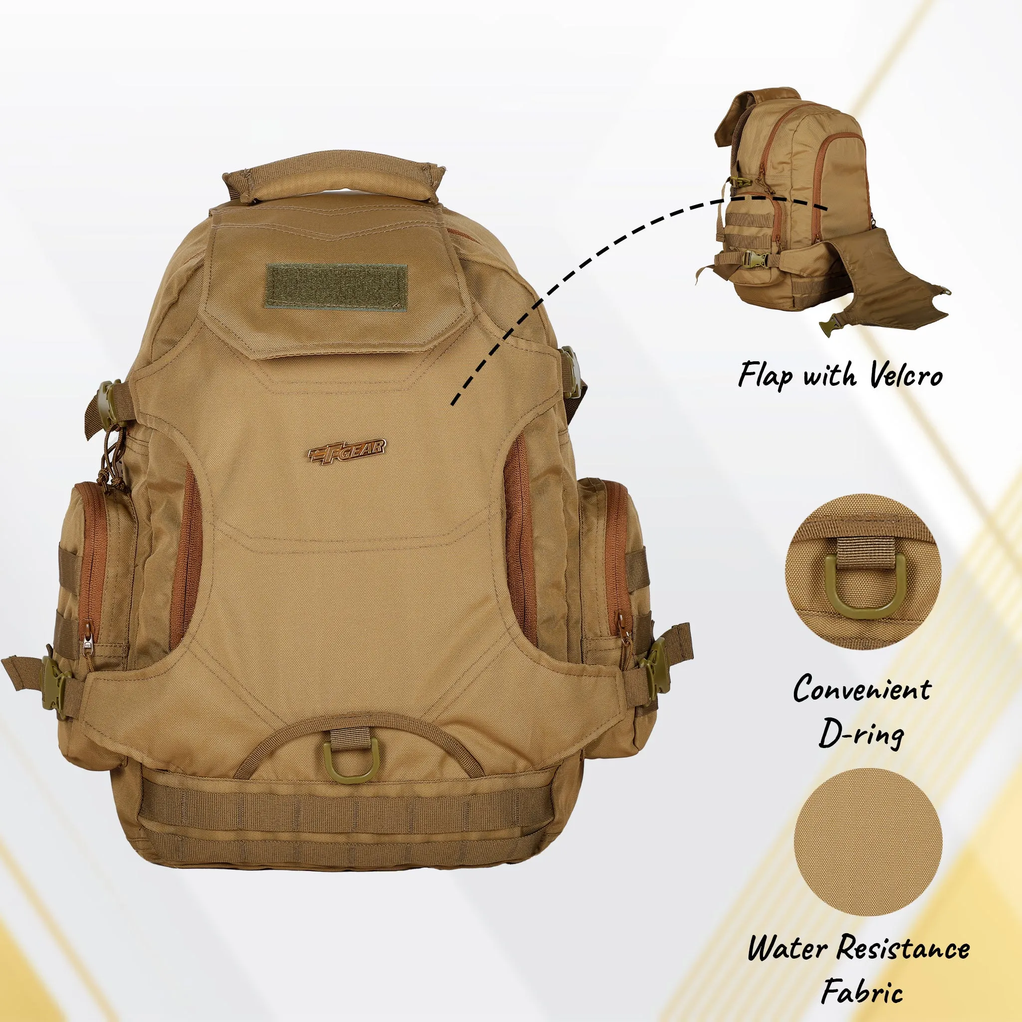 Military Ambush 32L Khaki Rucksack