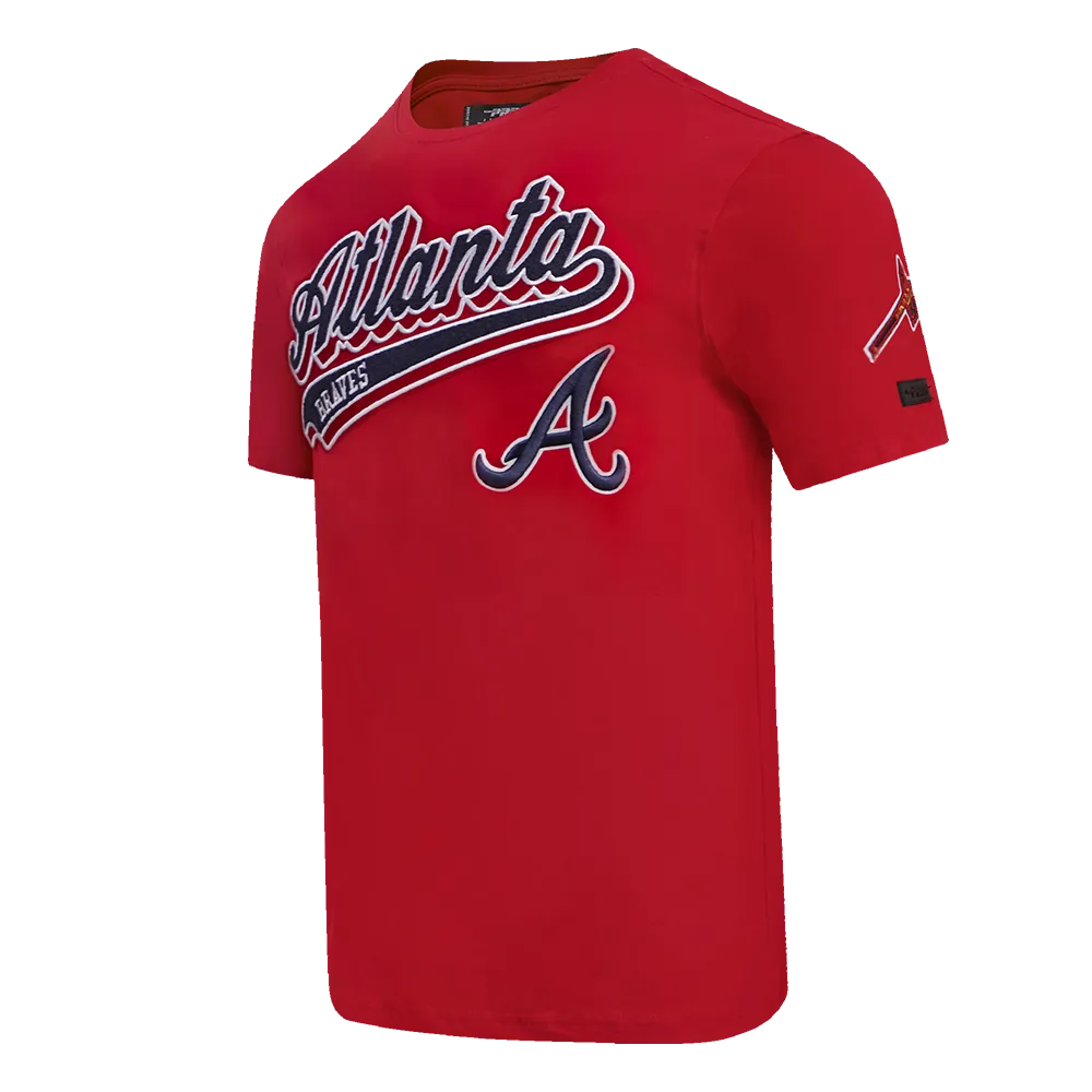 MLB ATLANTA BRAVES SCRIPT TAIL MEN'S TOPS (RED)