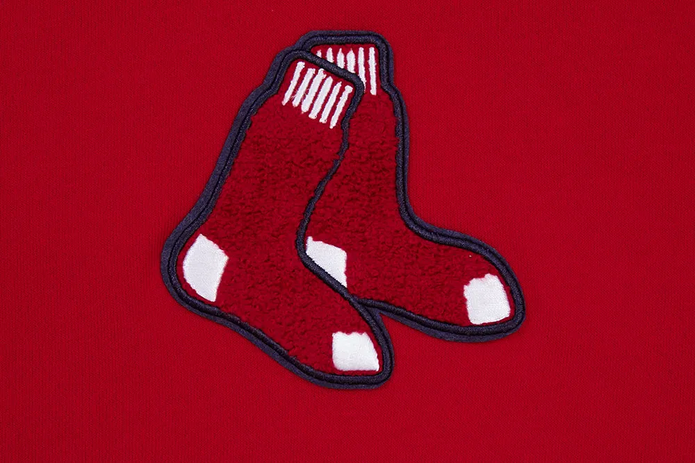 MLB BOSTON RED SOX CLASSIC WOMEN'S CROPPED PO HOODIE (RED)