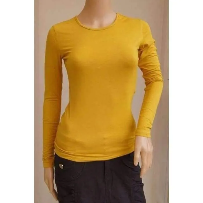 Mustard Long Sleeve Cotton Top