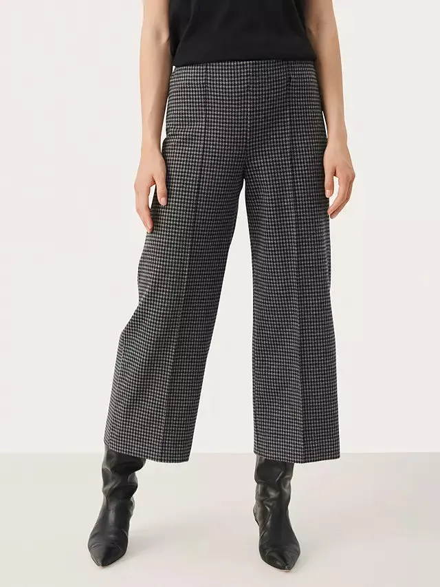 PART TWO ILISAN TROUSERS MEDIUM GREY CHECK