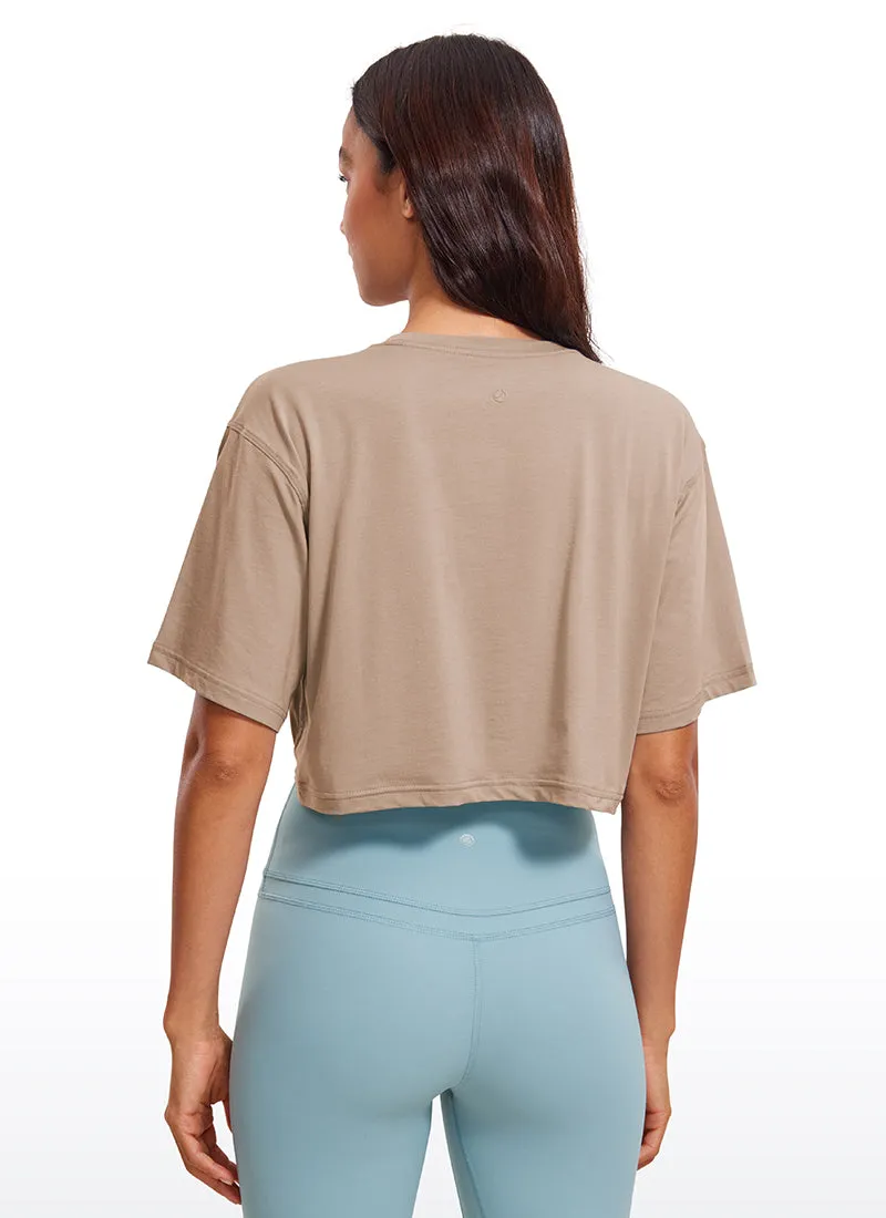 Pima Cotton Short Sleeves Cropped