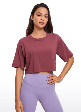 Pima Cotton Short Sleeves Cropped