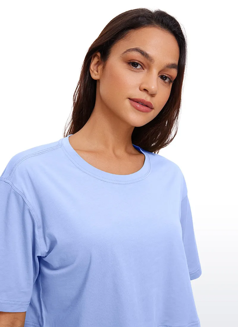 Pima Cotton Short Sleeves Cropped