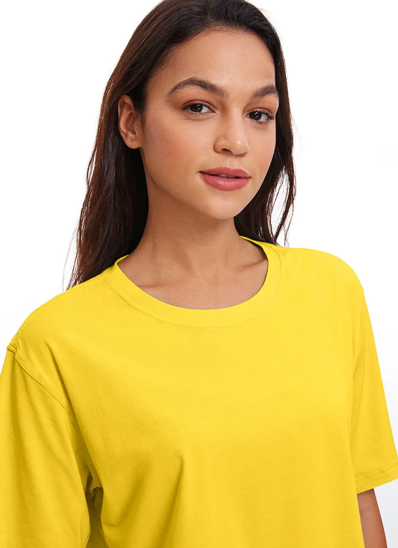 Pima Cotton Short Sleeves Cropped