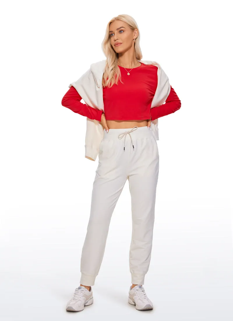 Pima Cotton Workout Cropped Long Sleeve