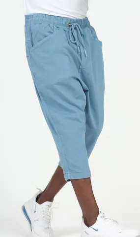 QL Cropped Trousers Stretch in Sky Blue