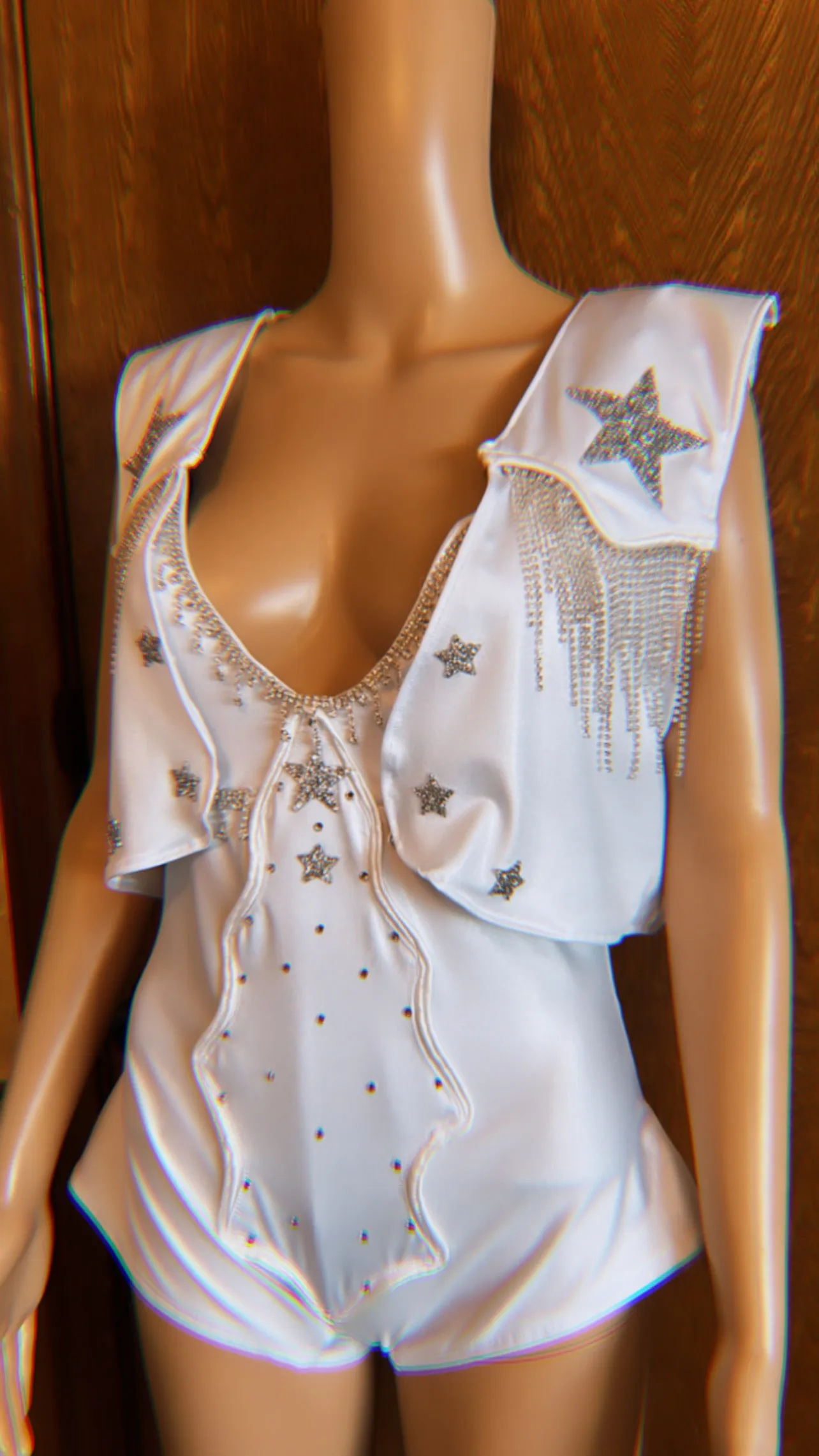 Rhinestone Cowgirl Set - Chaps, bodysuit, and vest