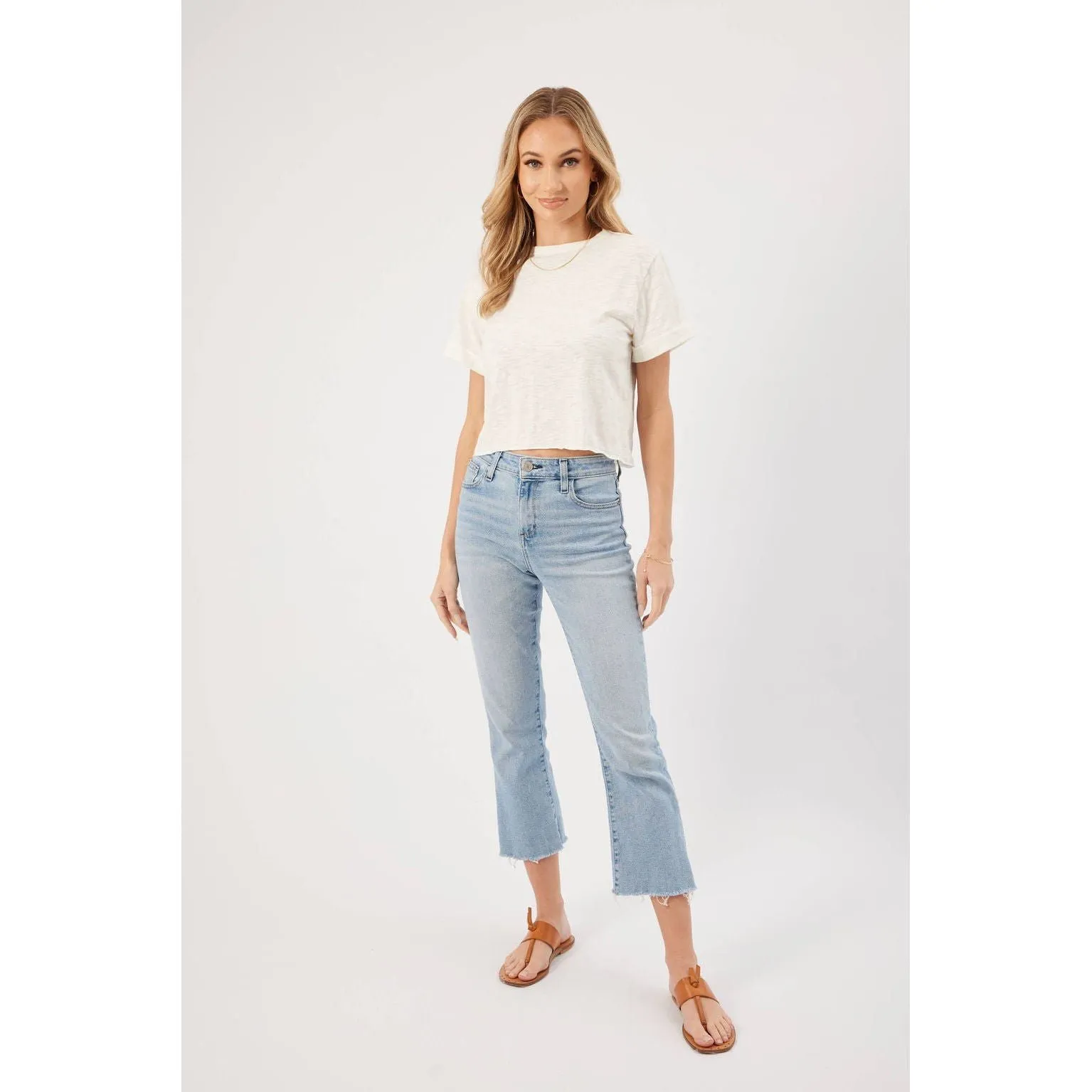 Rosie Cropped Tee - White