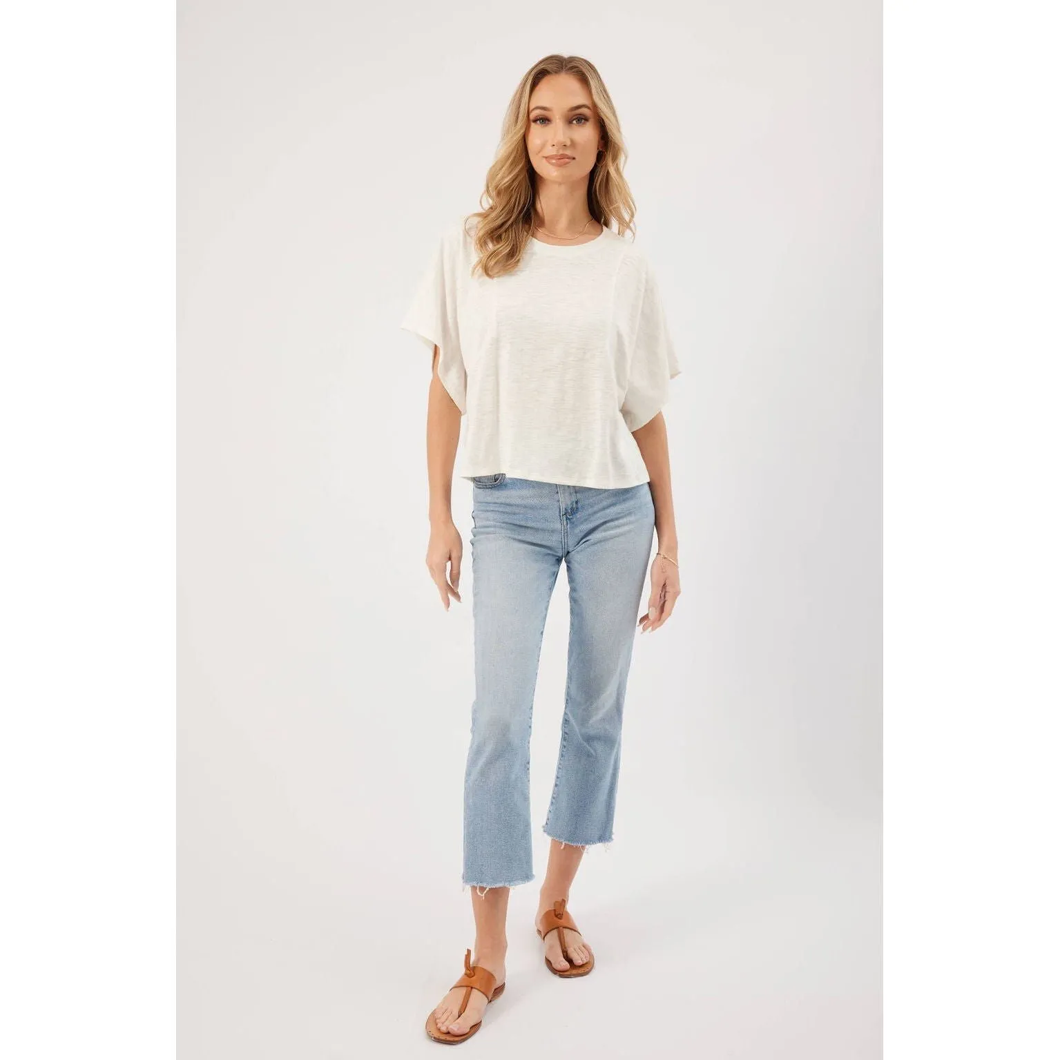 Rosie Cropped Tee - White