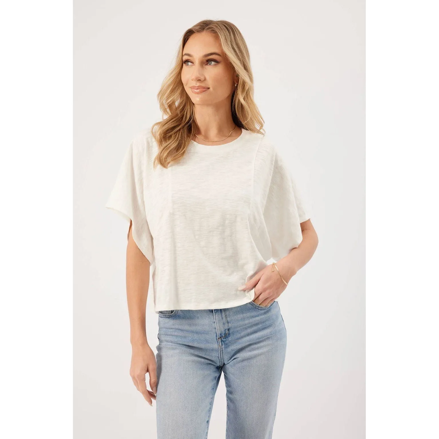 Rosie Cropped Tee - White