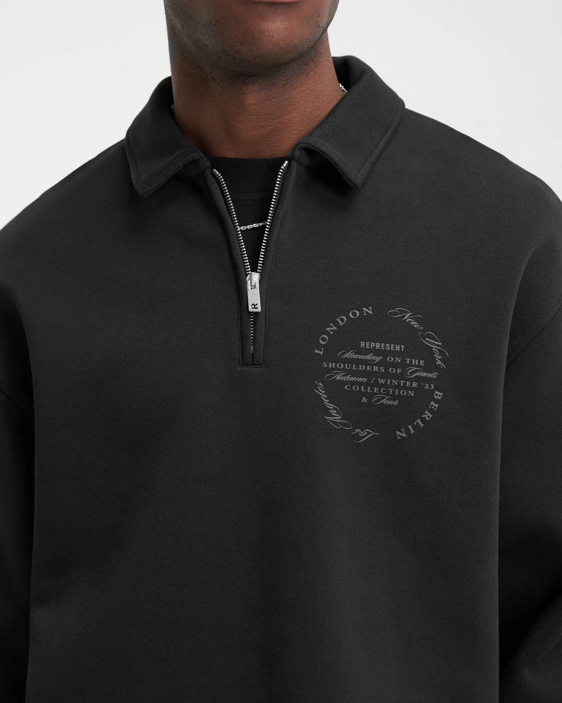 Season Tour Quarter Zip Sweater - Black