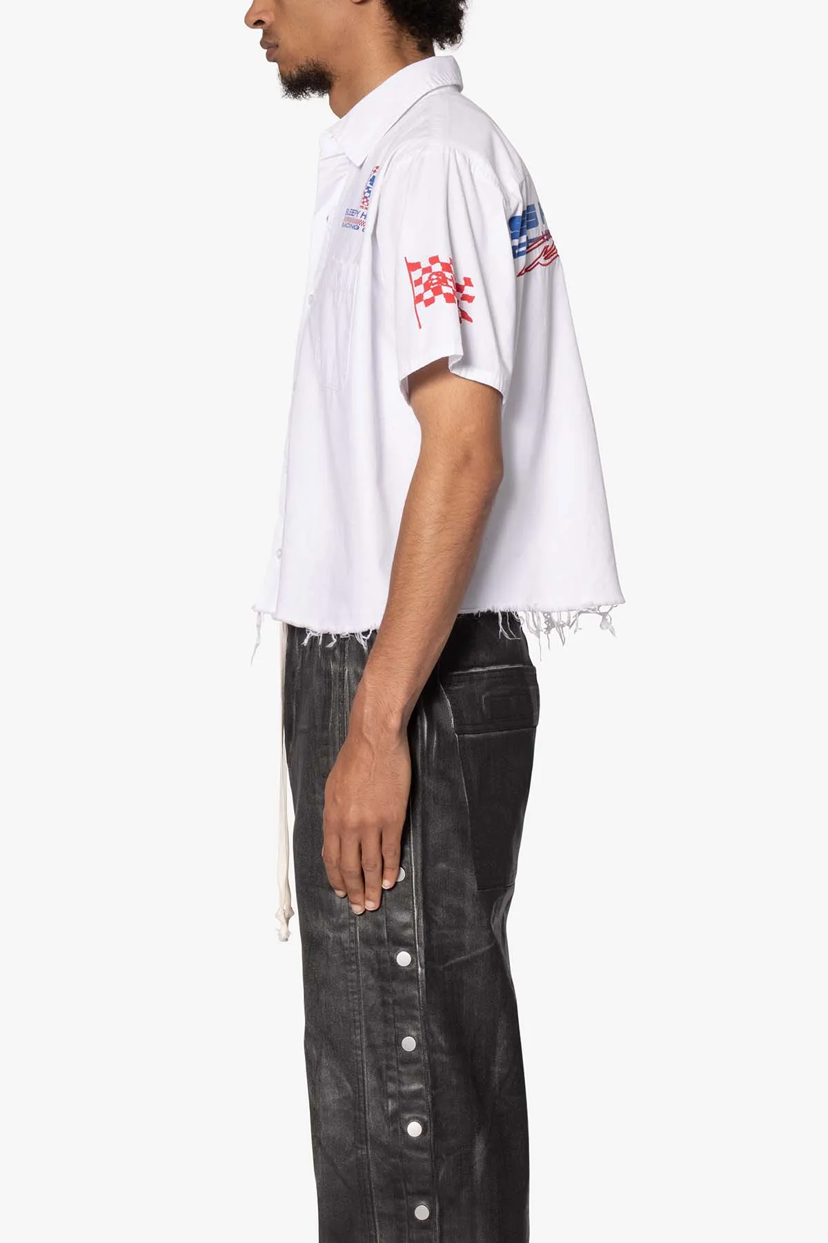 SHRC Pit Crew Cropped Shirt - White