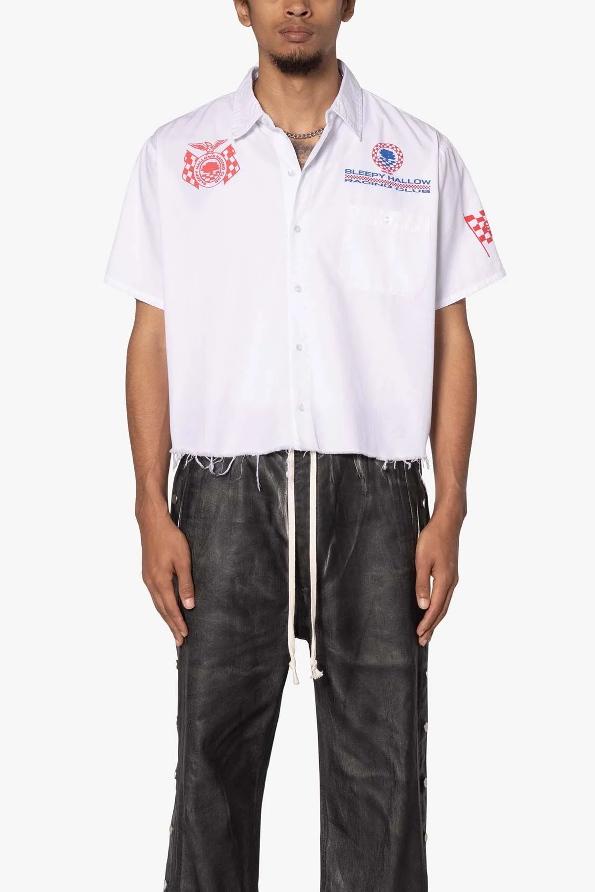 SHRC Pit Crew Cropped Shirt - White