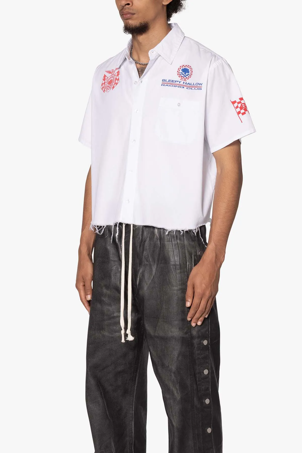 SHRC Pit Crew Cropped Shirt - White