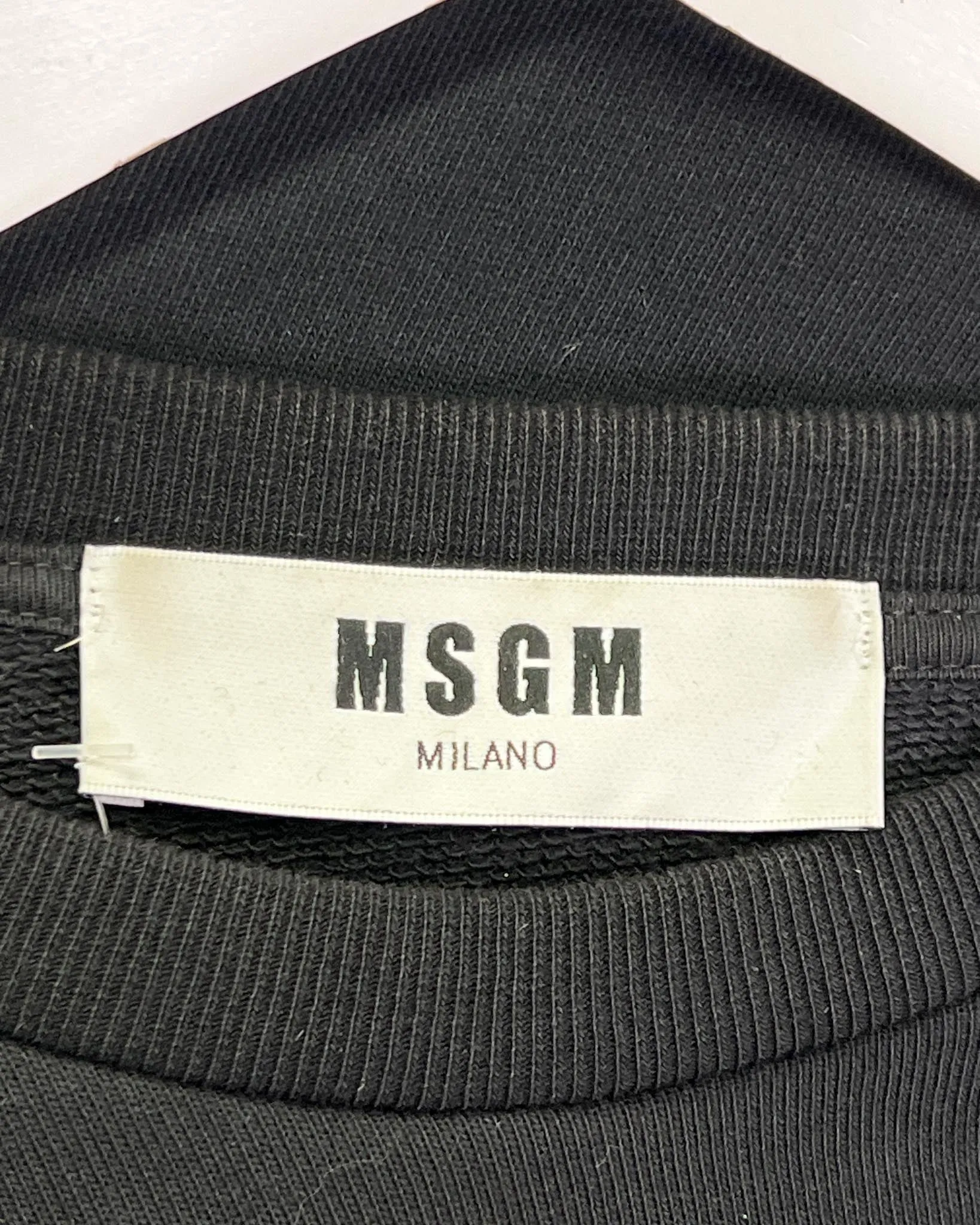 Size S - MSGM Black Lace Up Sweatshirt