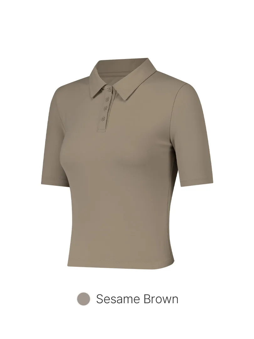 Softension Cropped Polo Shirt