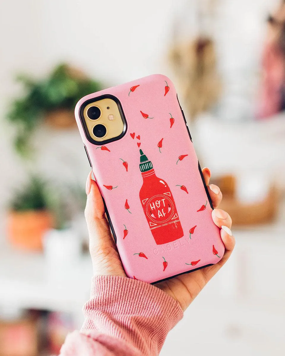 Spicy AF | Pink Chili Hot Sauce Samsung Case