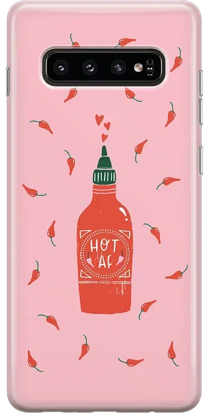 Spicy AF | Pink Chili Hot Sauce Samsung Case