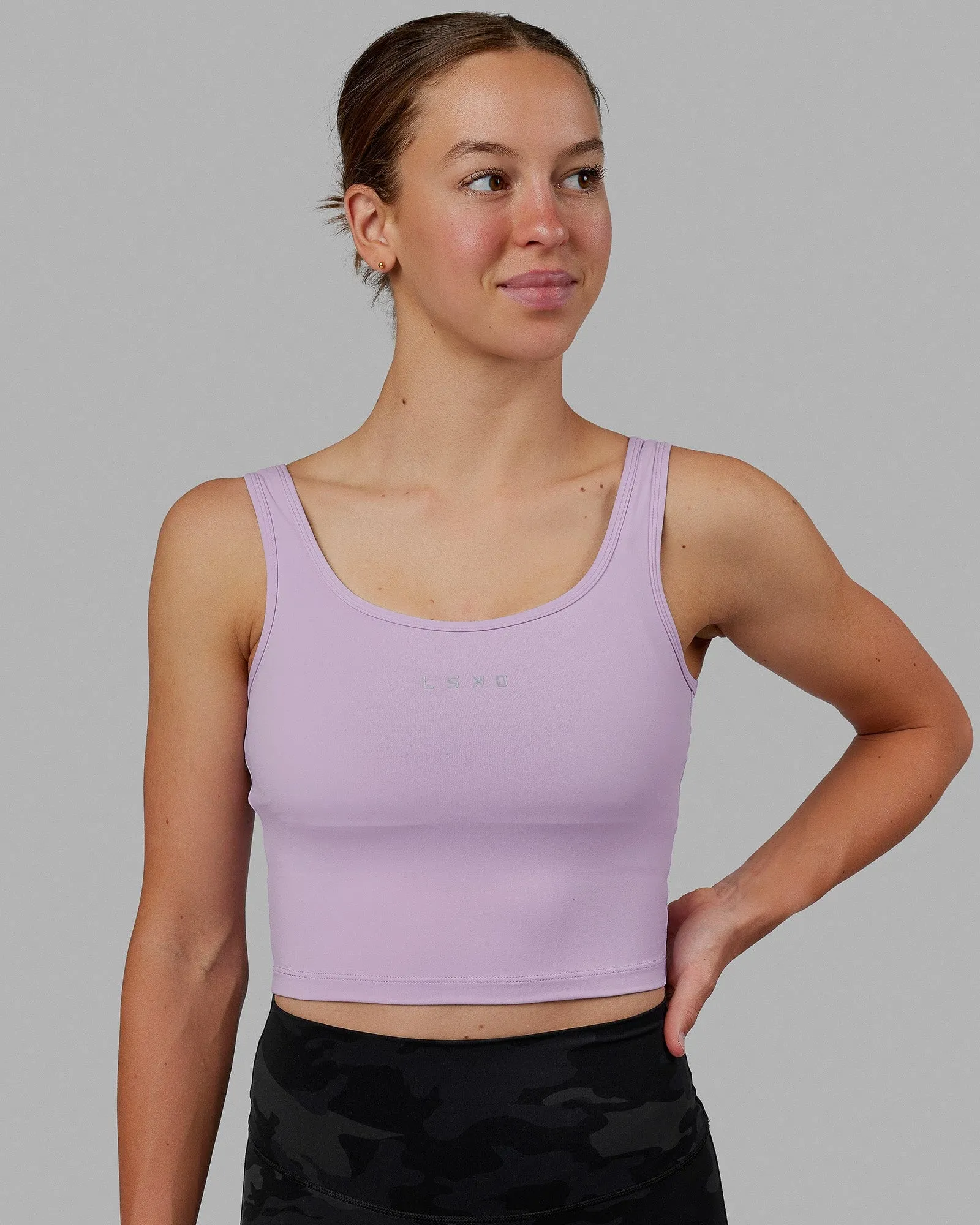 Staple Active Cropped Tank - Pale Lilac