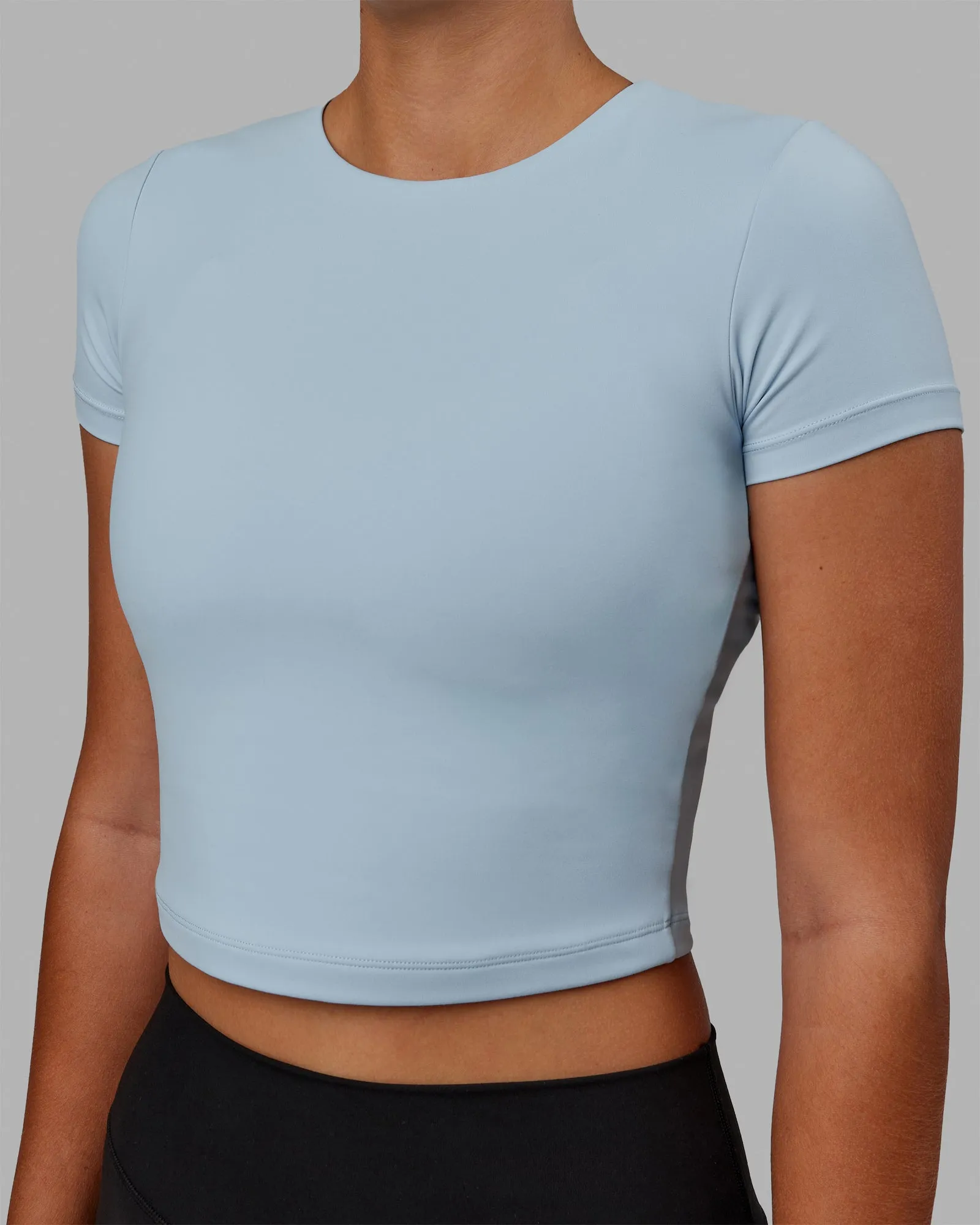 Staple Cropped Tee - Glacial Blue