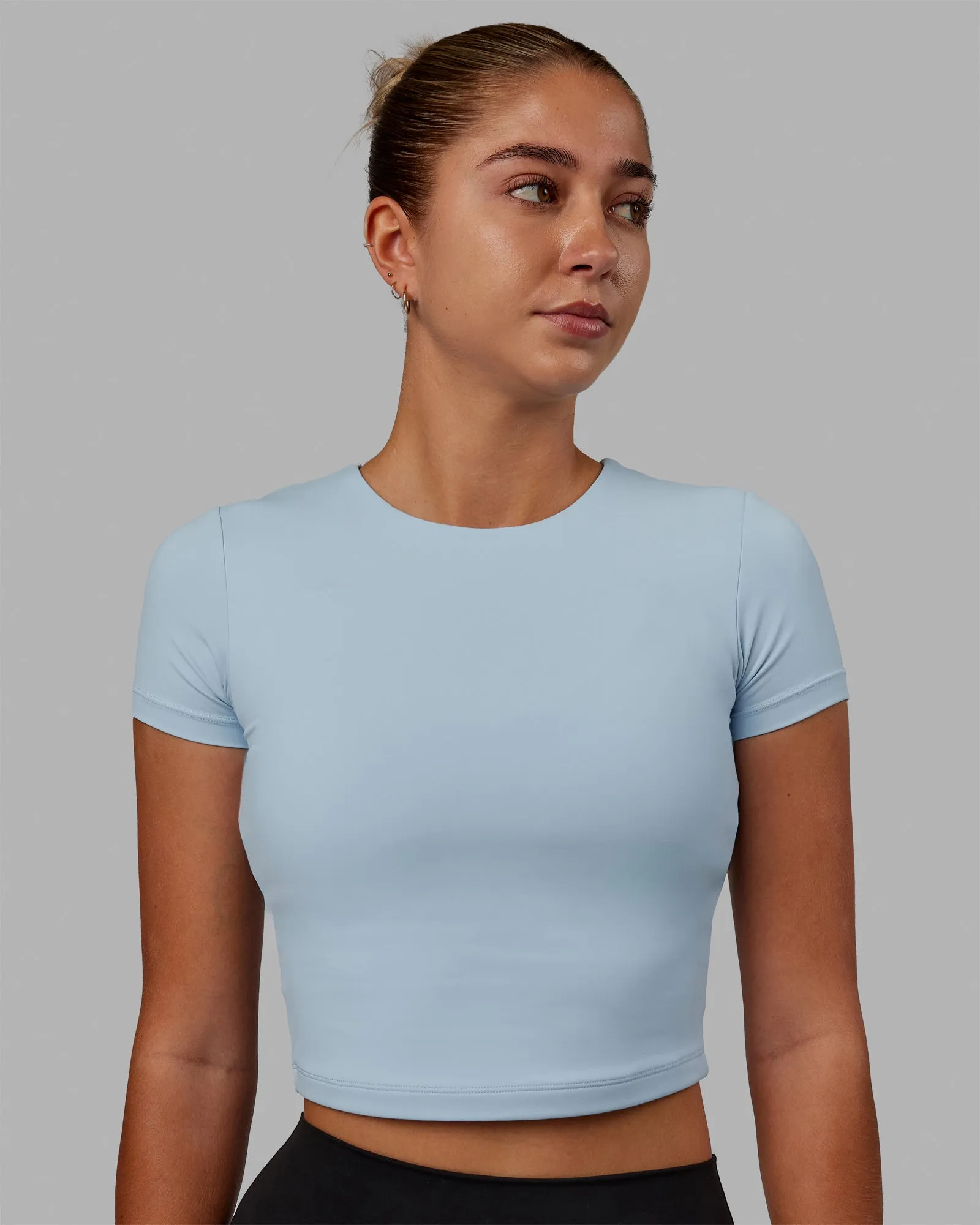 Staple Cropped Tee - Glacial Blue