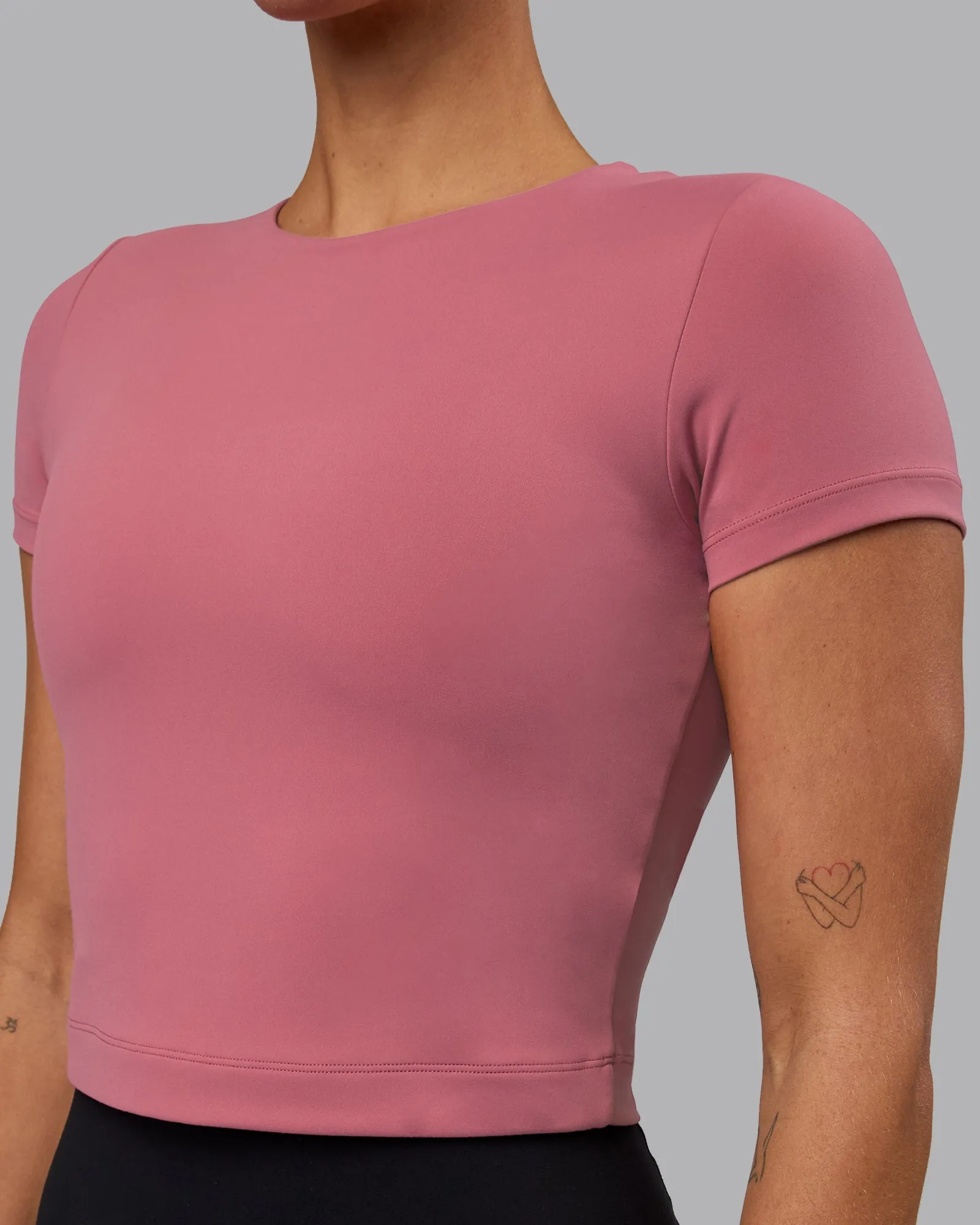 Staple Cropped Tee - Mauve Haze